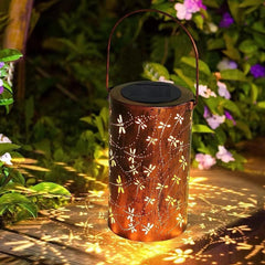 Hummingbird Solar Lantern, 7 in Metal Solar Lanterns Outdoor Hanging Garden Lights, IP65 Waterproof Hollowed Out Table LED Lantern Decor for Tree Yard, Mother Women Gifts (Hummingbird, S)