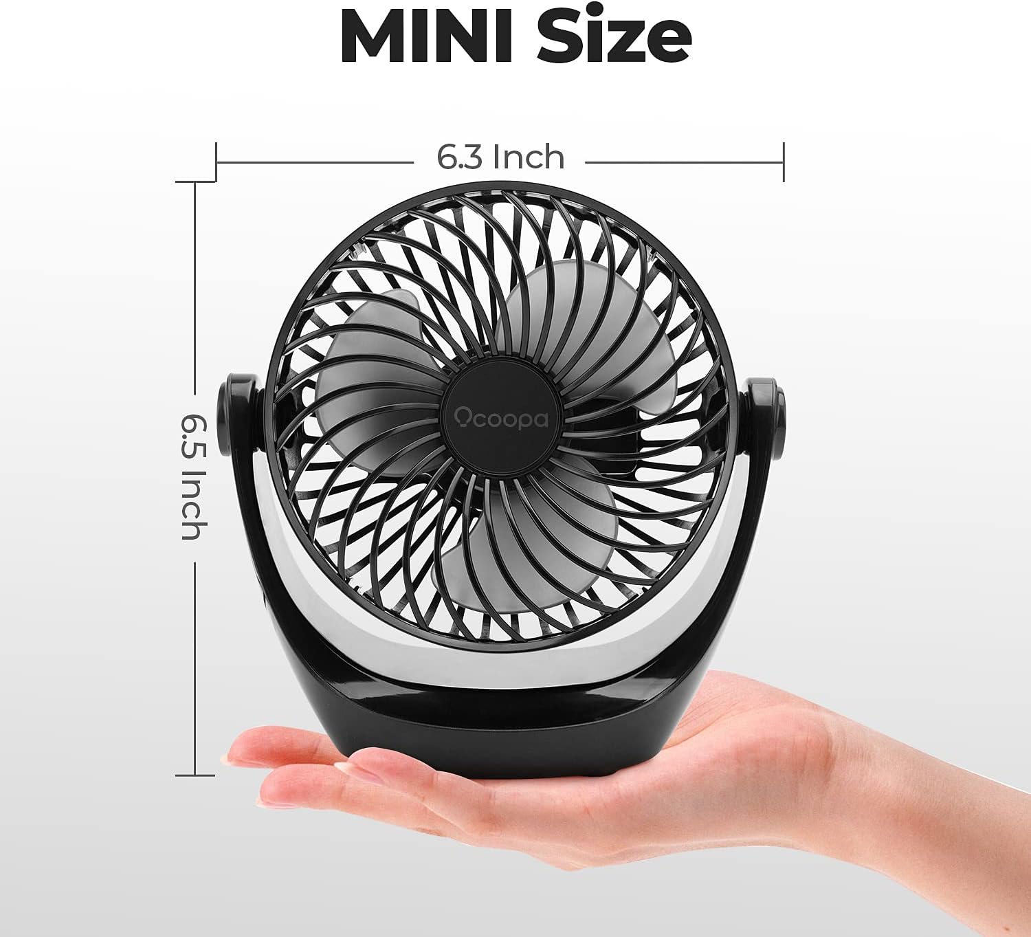 OCOOPA USB Table Fan with Adjustable Speeds & 360° Rotation