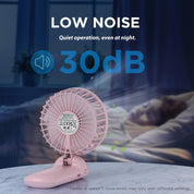 Portable Mini Handheld Fan - Rechargeable Neck Hanging Fans with 16-Hour Cooling, Personal Handy Fan 4-Speeds Foldable Pocket Fan for Summer Outdoor Travel Home Office - White