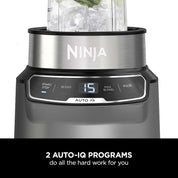 Blender with Auto-iQ Technology – 1000W Personal Smoothie Maker – 2 x 700ml Cups – One Touch Controls – Grey/Silver BN500UK