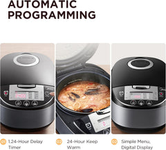 Midea 10 Cup Rice Cooker with Steamer 5L – Black