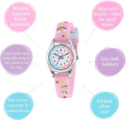 Girls Classic Analog Quartz Watch with Soft Silicone Strap – Model TK0145