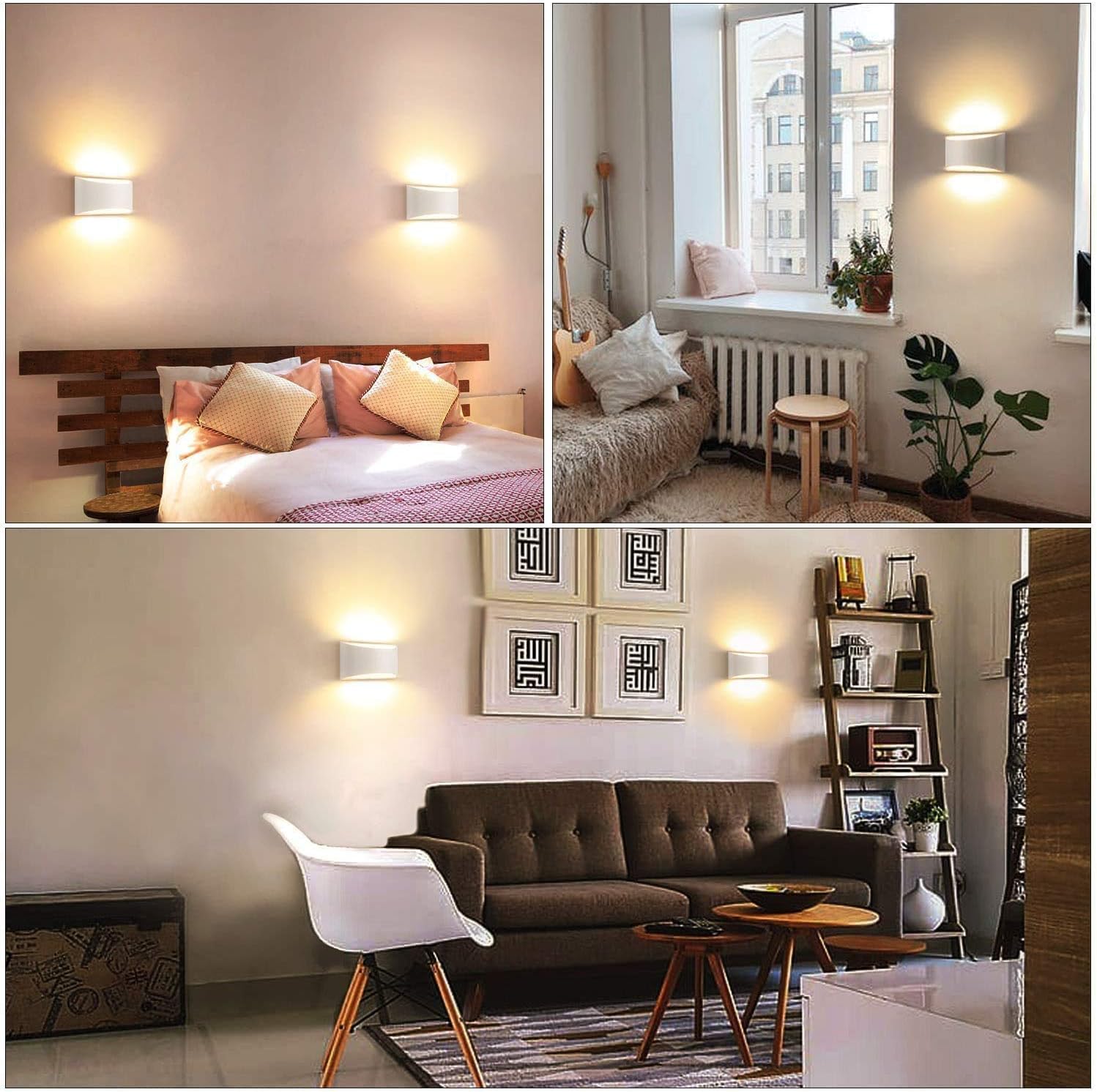 Modern Dimmable LED Wall Light – 10W Up and Down Indoor Sconce for Living Room, Bedroom, or Hallway – Cool White & Warm White Options