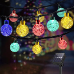 Solar Fairy Lights for Outdoor Garden, Solar Chain Light Crystal Balls 40 LED 8.5 m IP65 8 Modes Fairy Lights for Outdoor/Indoor Garden Patio Balcony Wedding Party Window (Warm White)