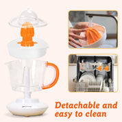 Electric Citrus Juicer 40W Two-Way Rotation BPA-Free 0.7L Whiteg