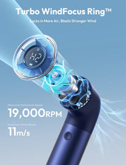 Aecooly Portable Handheld Fan,Powerful Turbo Mini Fan,15H Max Cooling Time,19000 RPM High Speed Aero Pro,6 Speeds Aluminum Case, Pocket Rechargeable Personal Small Travel GIfts for Women Men -BlueB0F8NKQS8H