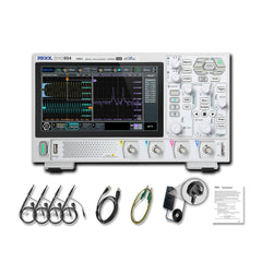 RIGOL DHO804 Portable Digital Oscilloscope, 70MHz Bandwidth, 4 Analogue Channels, 12bit Vertical Resolution, Low Noise Floor, Mobile Power Supply Supportable
