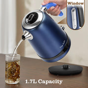 Taylor Swoden Electric Kettle 1.7L, 7 Variable Temperature 40°C–100°C, Fast Boil Quiet Kettle, Keep Warm 2 Hours, 2200W