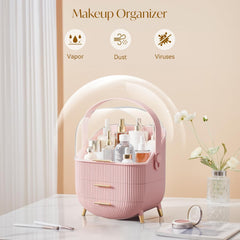 Multi-Function Makeup Case – Dustproof Cosmetic & Skincare Storage Box for Bathroom & Vanity