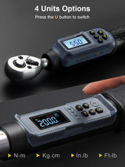 Digital Torque Wrench Set 1/4" & 1/2" Adjustable with LED