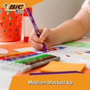 12-Pack Felt Tip Pens for Kids, Medium Tip, Vivid Washable Colours, School Supplies