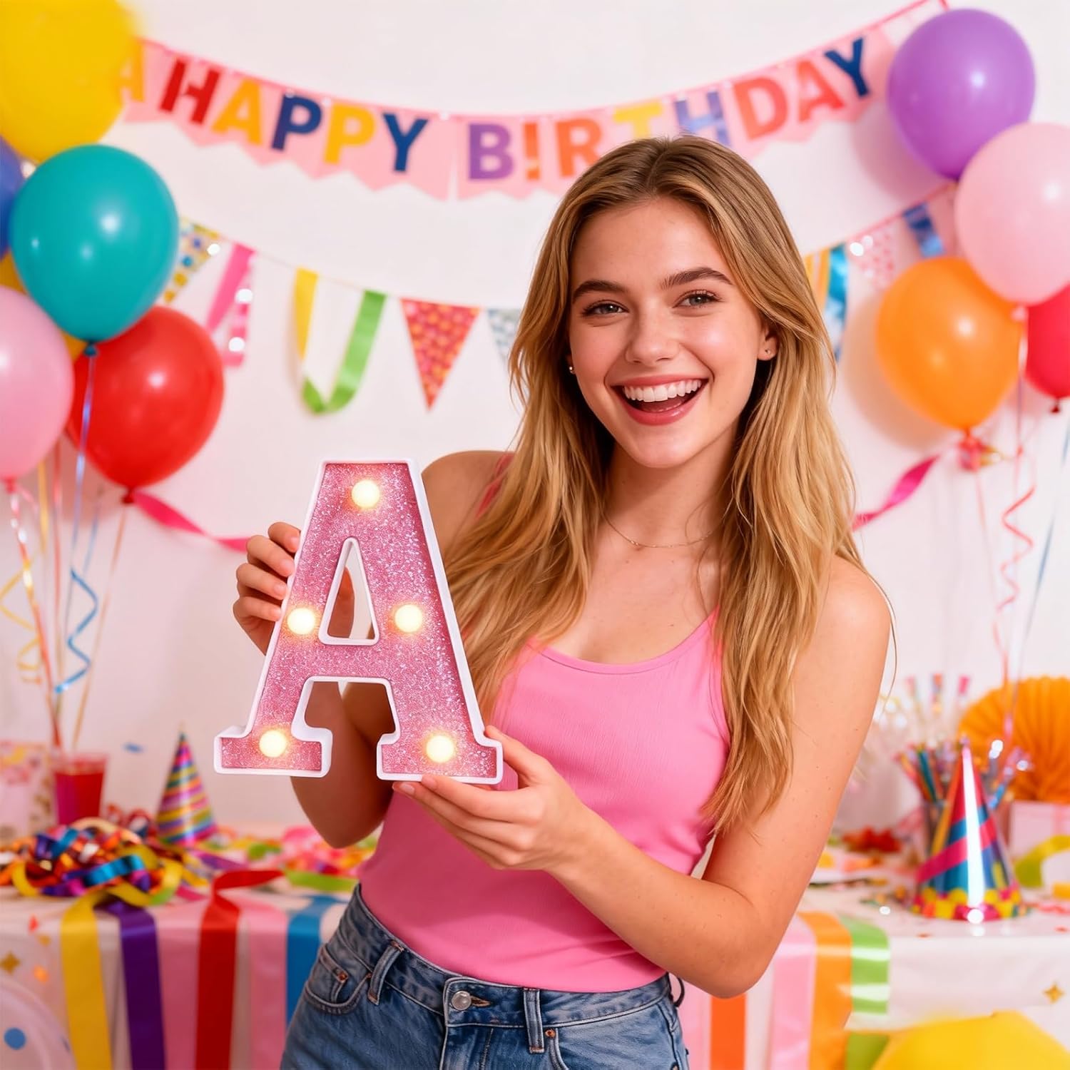 Light Up Letter A Pink LED Battery Powered Night Light