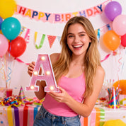 Light Up Letter A Pink LED Battery Powered Night Light