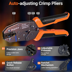 Preciva Insulated Crimping Tool Set with 350 Connectors