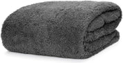 Snug Rug Luxury Sherpa Fleece Throw Blanket, Soft Warm Slate Grey, 127x178cm