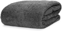 Snug Rug Luxury Sherpa Fleece Throw Blanket, Soft Warm Slate Grey, 127x178cm