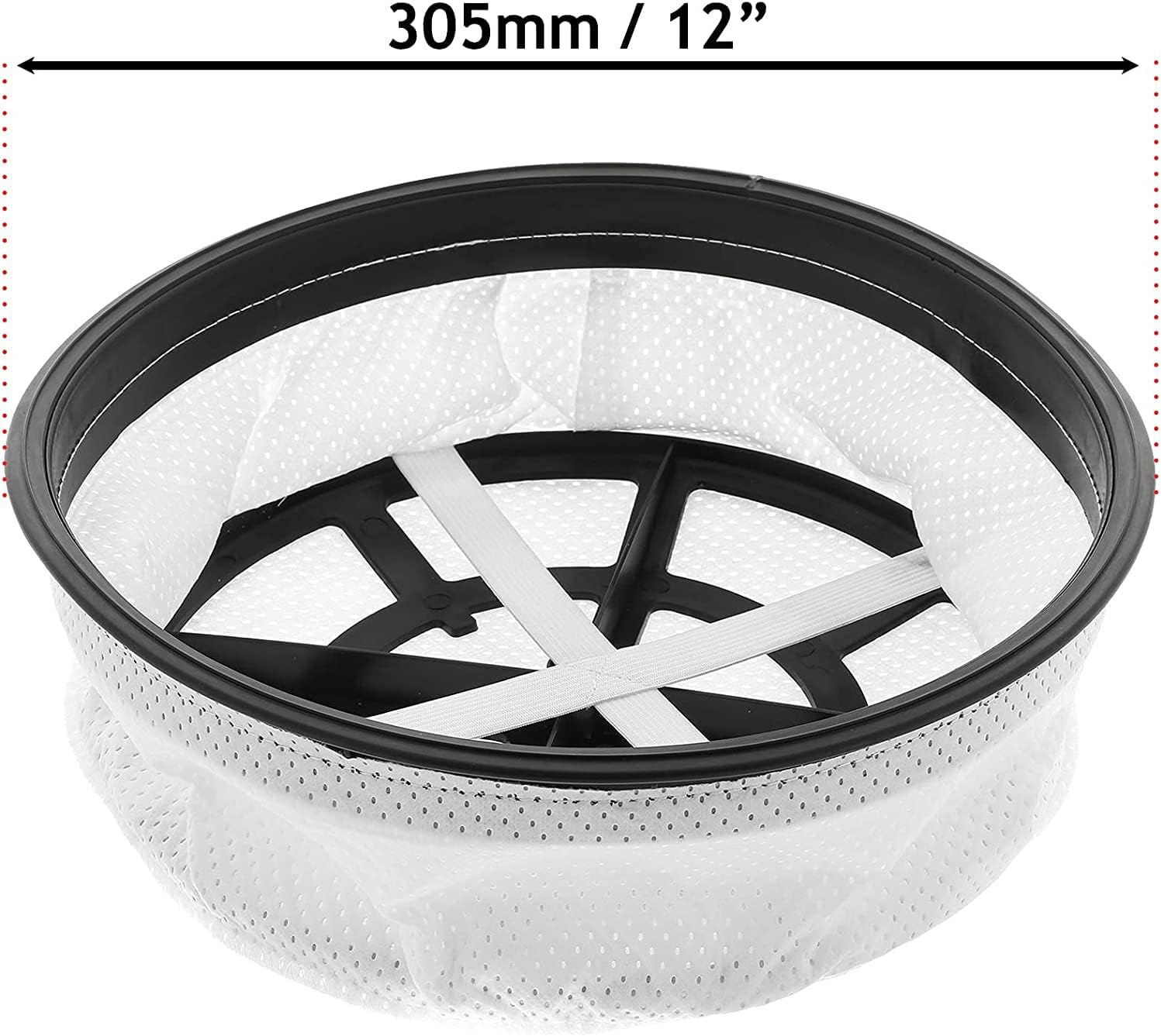 SPARES2GO 12" Microfibre Round Vacuum Filter