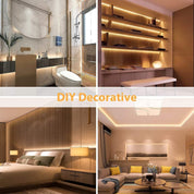 Collage of home interior design projects with 'DIY Decorative' text overlay.