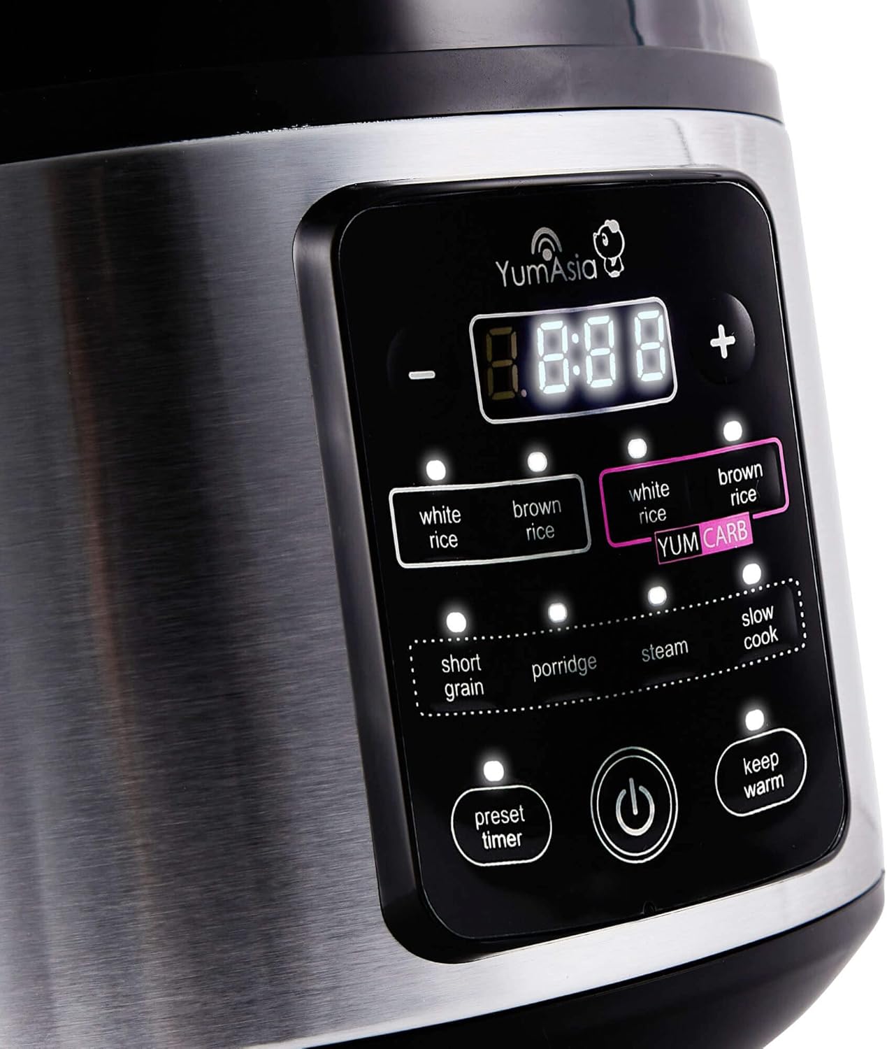 Yum Asia Kumo YumCarb Rice Cooker 1L – Stainless Steel – UK