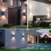 Outdoor Wall Light – IP54 Waterproof Up & Down Exterior Wall Sconce, Anthracite Aluminium, GU10 Mains Powered, 1 Pack