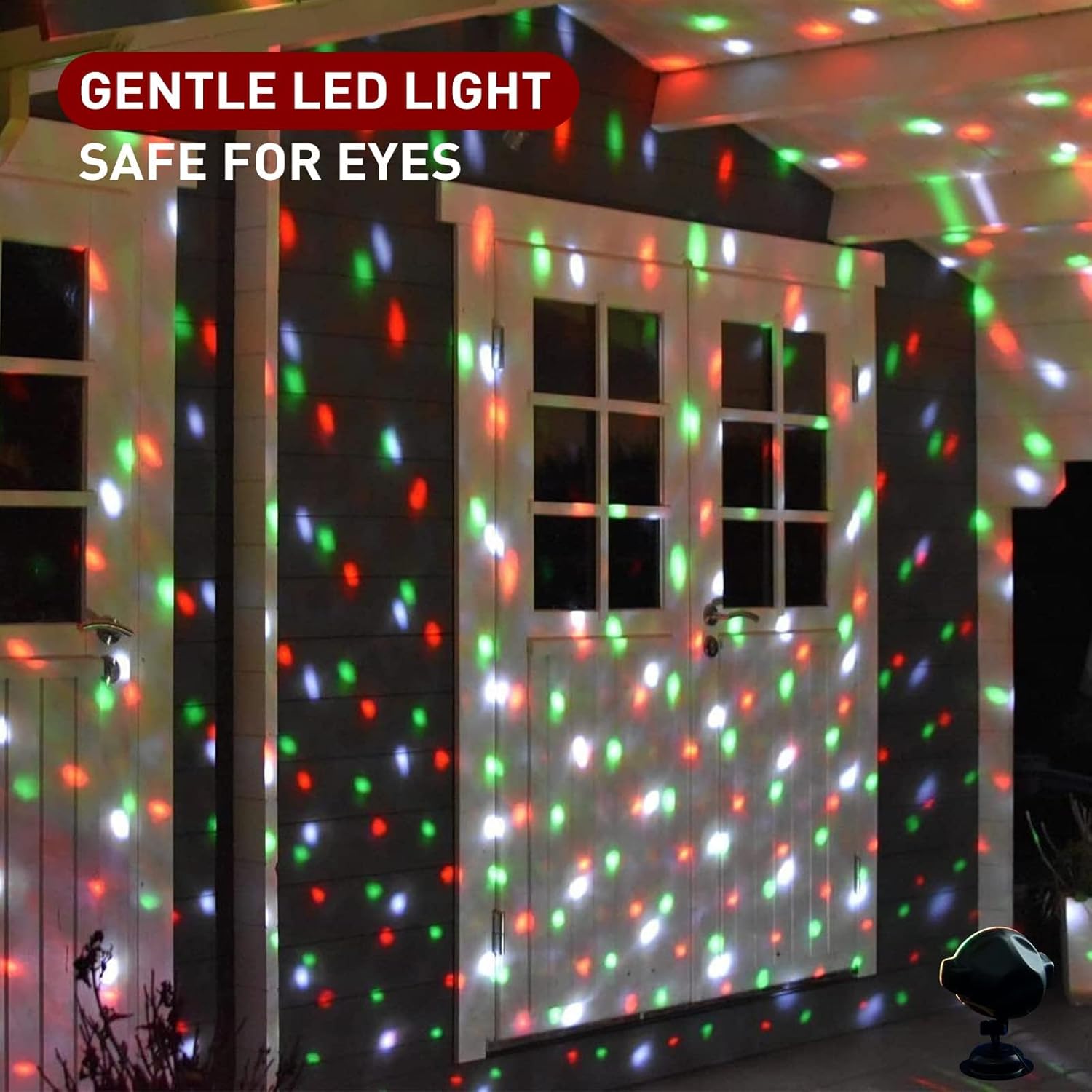 Outdoor Christmas Snowfall Projector Lights – Multicolour Rotating Snow Effect