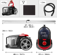 Duronic VC7020 Bagless Cylinder Vacuum Cleaner 800W