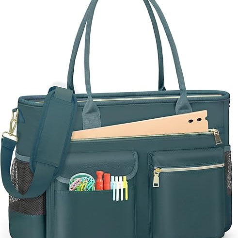 Women’s 15.6" Laptop Tote Bag – Teacher, Nurse & Work Briefcase with Insulated Pocket