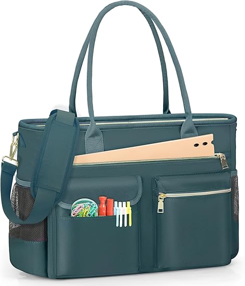 Women’s 15.6" Laptop Tote Bag – Teacher, Nurse & Work Briefcase with Insulated Pocket