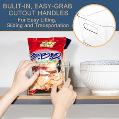 Tiawudi 8 Pack Plastic Storage Bins – Multi-Use Pantry & Home Organizer Containers