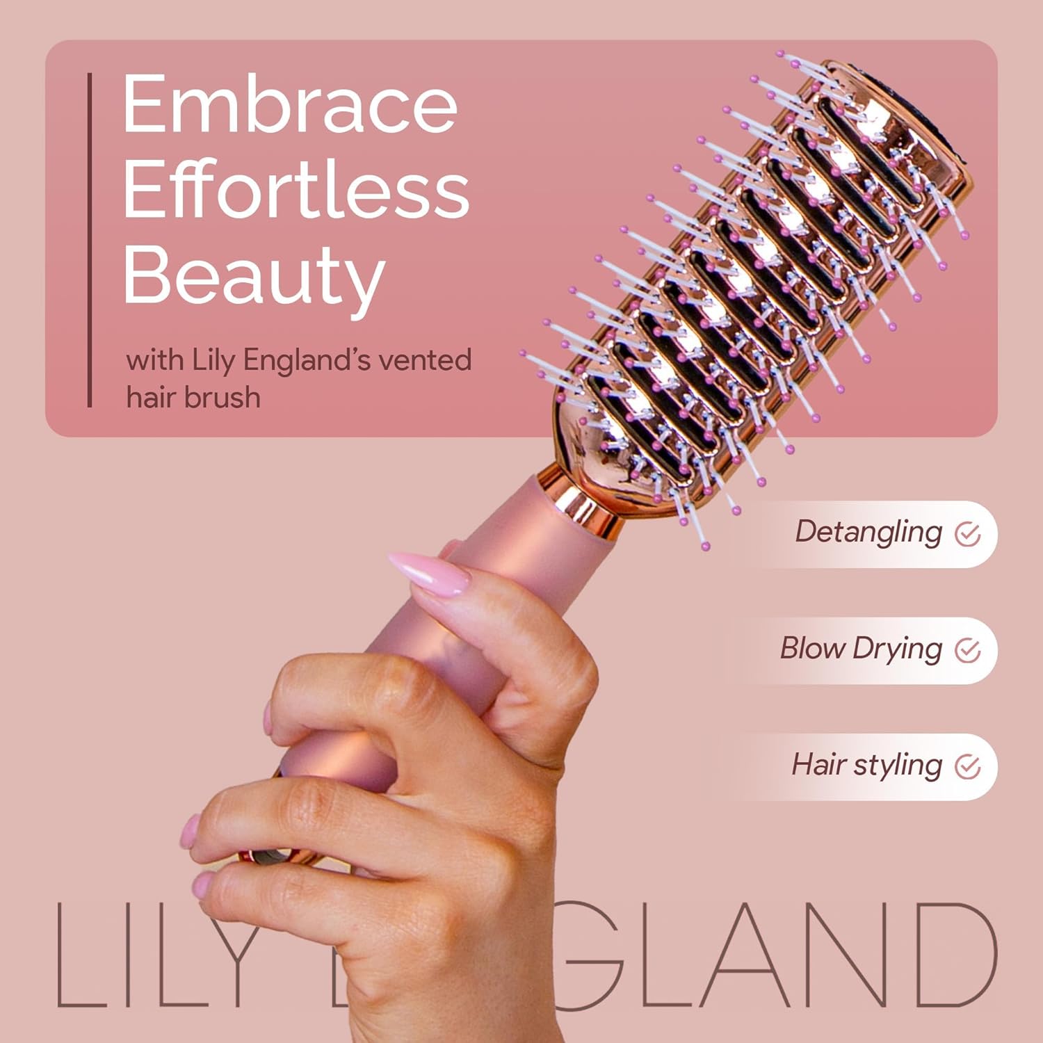 Professional Vented Hair Brush – Detangling Blow Dry Brush for All Hair Types