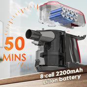 Akitas V10 Red 30V 450W Cordless Vacuum Cleaner – 3-Speed Lightweight Stick