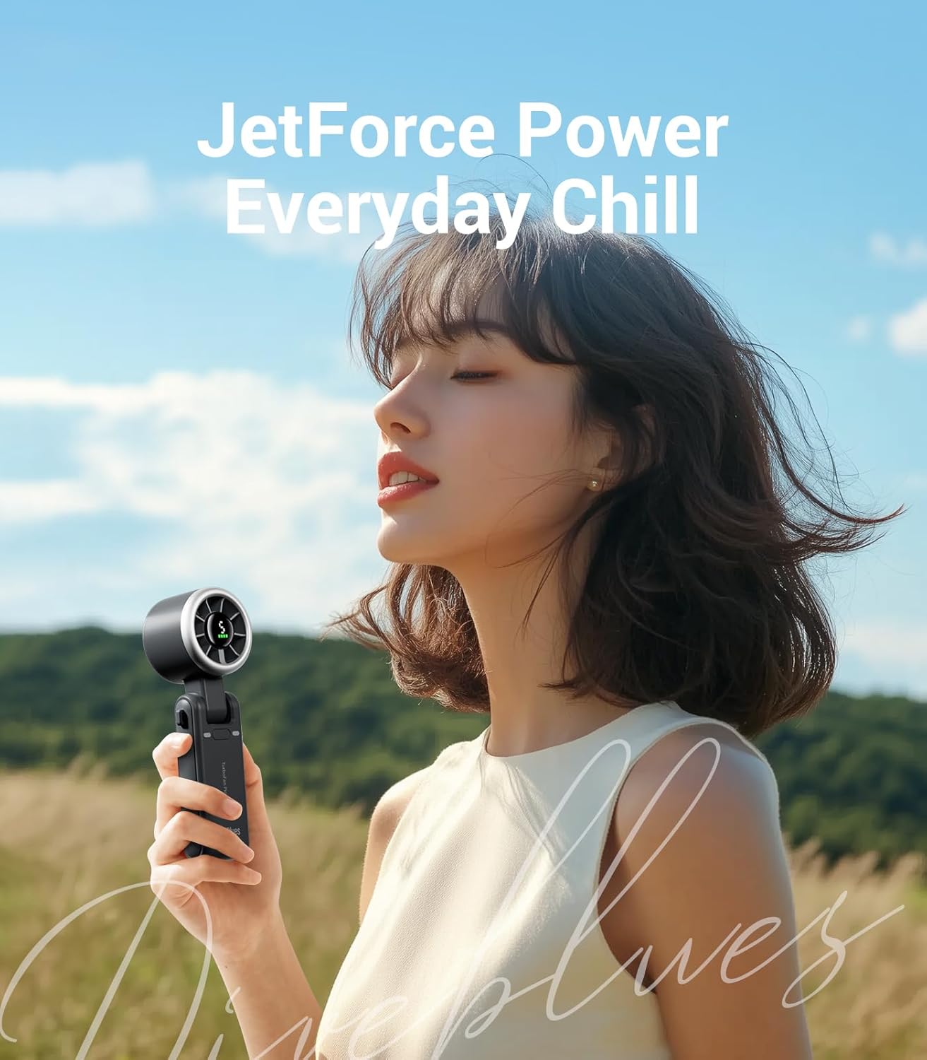 Portable Turbo Handheld Fan 4000mAh LED Display
