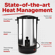 Made Safer 16L Hot Water Urn – Low Energy Boiling Water Dispenser for Tea & Hot Drinks – Versatile & Efficient – UK Design