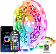 10M LED Strip Lights, APP Control, Color Changing, Music Sync, RGB Light Strips with Remote