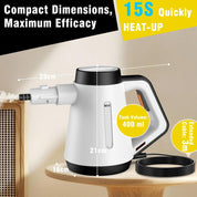 Handheld 1200W Multi-Purpose Steam Cleaner with 400ml Tank