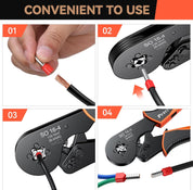 Preciva Bootlace Ferrule Crimping Tool Kit 0.08-16mm² with 1200 Connectors