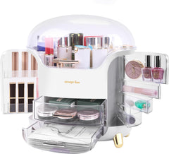 Makeup Storage Organiser with Clear Lid – Dustproof Skincare & Cosmetic Drawers