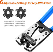 Battery Cable Lug Crimping Tool 6–50mm² Set