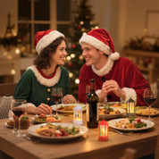 Outdoor Christmas lantern decoration with safe LED candle