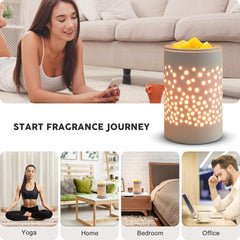 Bobolyn Ceramic Electric Wax Melt Burner – Fragrance Oil Warmer for Home & Office