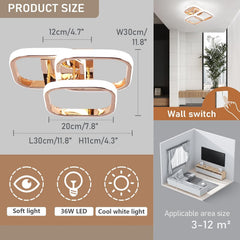 Ceiling light fixture with dimensions, features, and installation instructions.