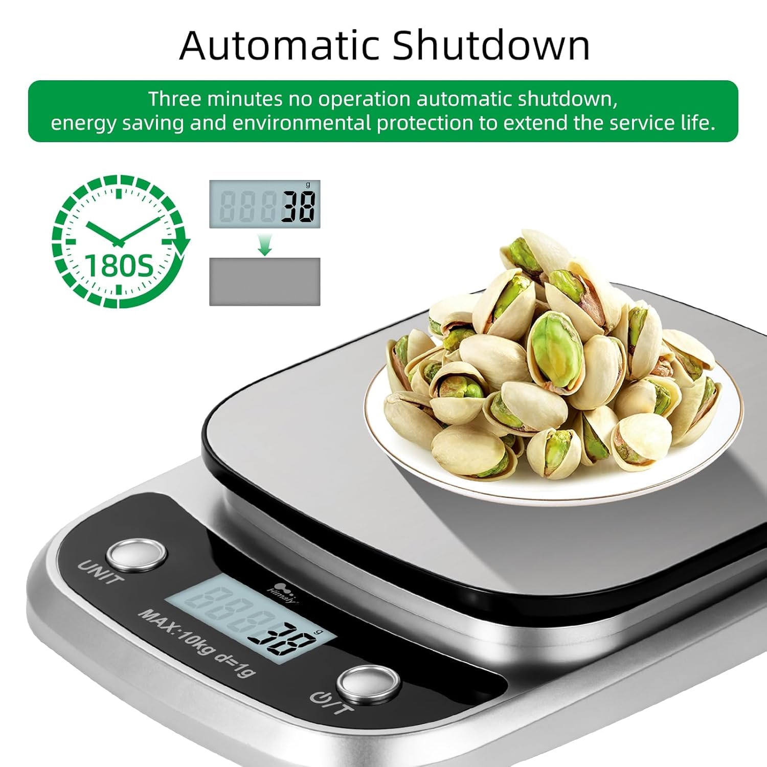 Digital Kitchen Scale 10kg – Stainless Steel Food Scale with LCD & Tare Function