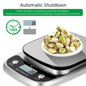 Digital Kitchen Scale 10kg – Stainless Steel Food Scale with LCD & Tare Function