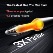 F1 Turbo Digital Meat Thermometer Black – 0.5s Fast Read, IP67 Waterproof