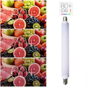 1-Pack S15s LED 221mm 4W Shaving Light Bulb, 6000K Cold White, Replace 40W T25 Tubular Bulb for Kitchen & Bathroom Use, Non-Dimmable