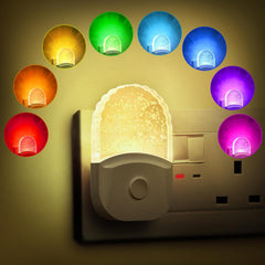 Night Light Plug-In, 0.5W, Warm White + RGB, Dusk to Dawn, 3 Modes, Acrylic, for Baby, Bedroom, Hallway, Garage, 2 Pack