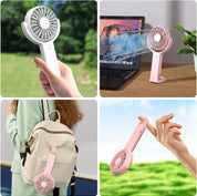 Mini Portable Handheld Fan 5 Speed USB Rechargeable