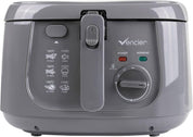 2.5L Electric Deep Fryer with Non-Stick Coating, Viewing Window & Mesh Basket – Compact Countertop Fryer (Grey)
