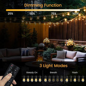 30M Festoon Lights Outdoor 24V with Remote, 32 LED Bulbs