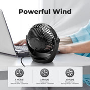 OCOOPA USB Table Fan with Adjustable Speeds & 360° Rotation